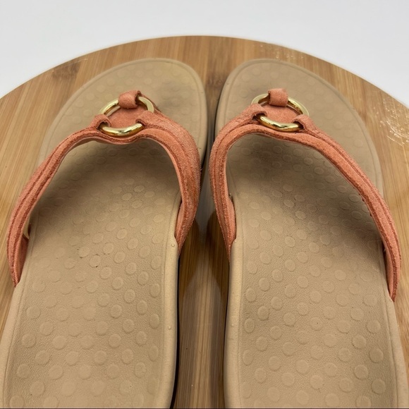 Vionic Tide Aloe Thong Sandals Beige Peach Flip Flop Size 5 - Picture 6 of 12